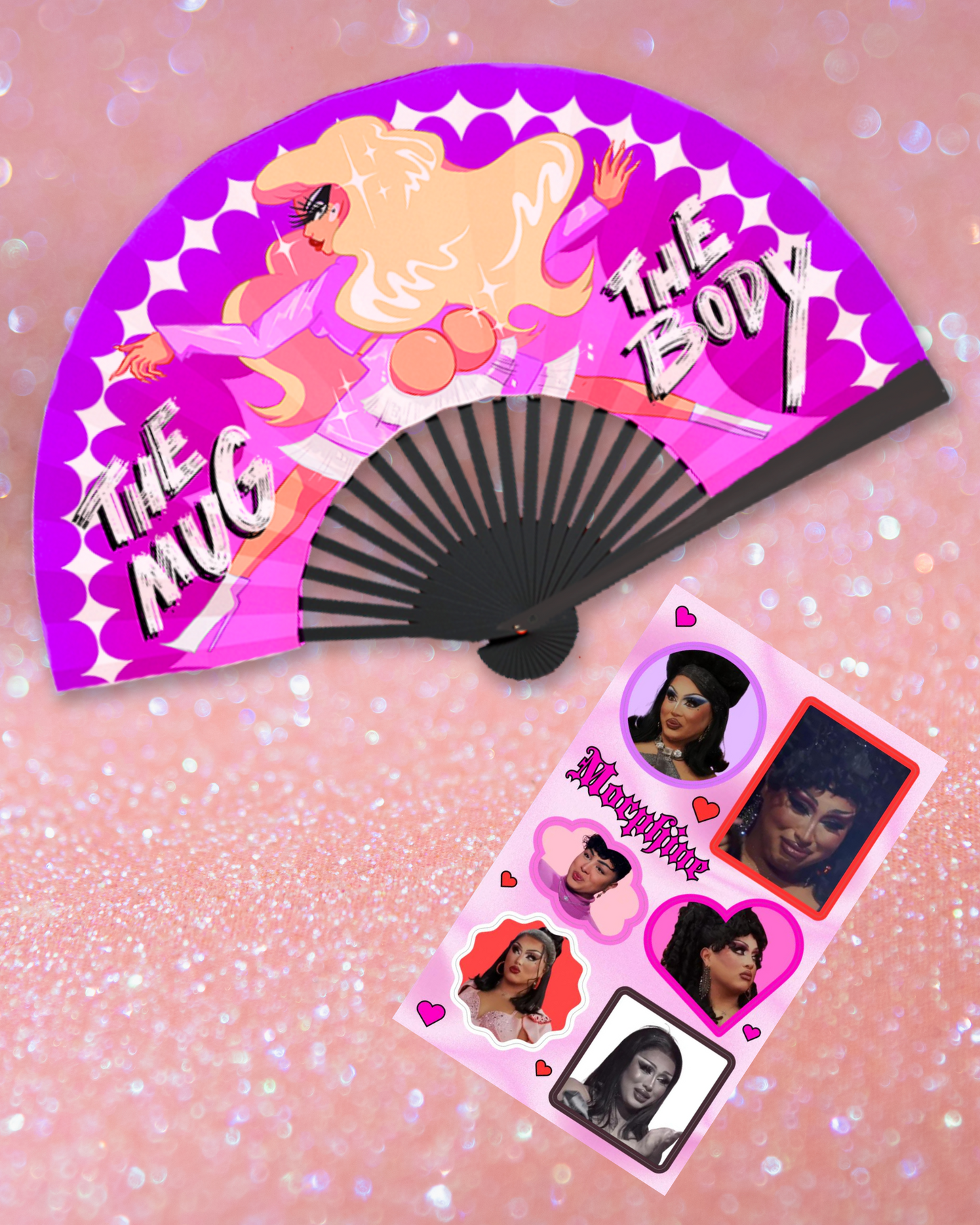 Pink Bundle | Fan & Sticker Sheet